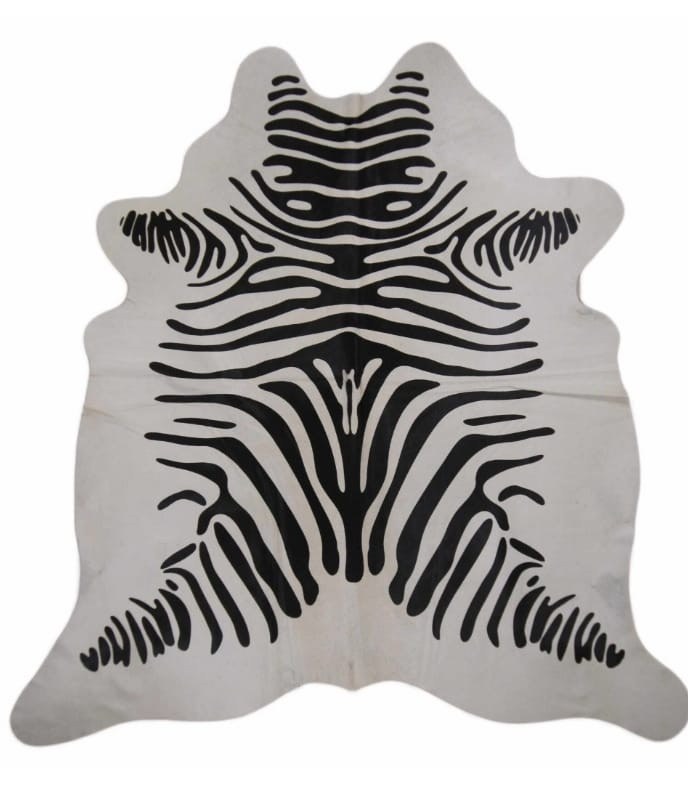 Koeienhuid met zwart-witte zebraprint